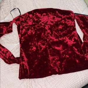 Red velvet dress